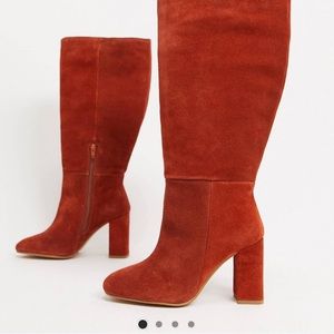 ASOS DESIGN Wide Fit Comet Suede pull-on boot